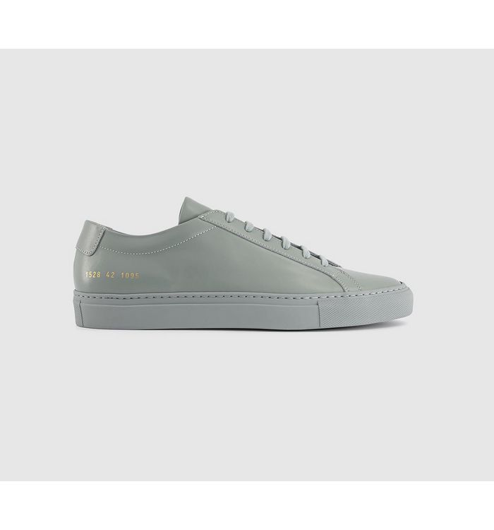 Common Projects Mens Achilles Low Trainers M Vintage Green Leather