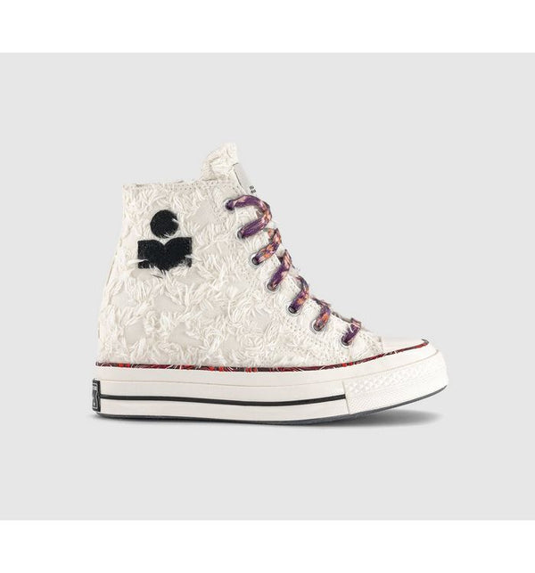 Converse Womens Chuck 70 Wedge Hi Trainers Isabel Marrant Vanilla Whiteblack