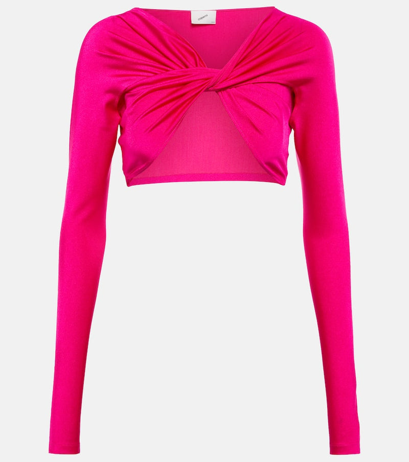 Coperni Criss-cross jersey crop top