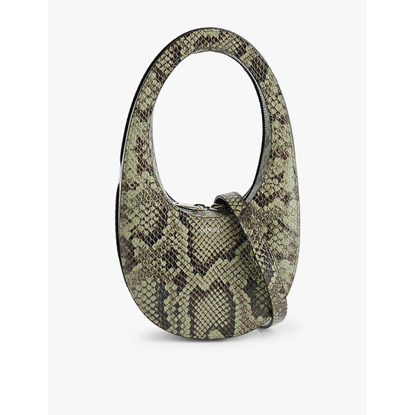 Womens Coperni Snake-print Swipe mini leather crossbody bag