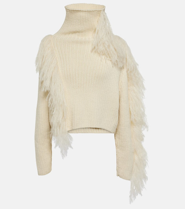 Cordova Ploma shearling-trimmed wool sweater | LYBSTORE