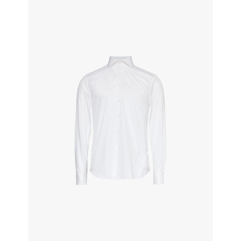 Mens Corneliani Twill long-sleeves regular-fit cotton-poplin shirt