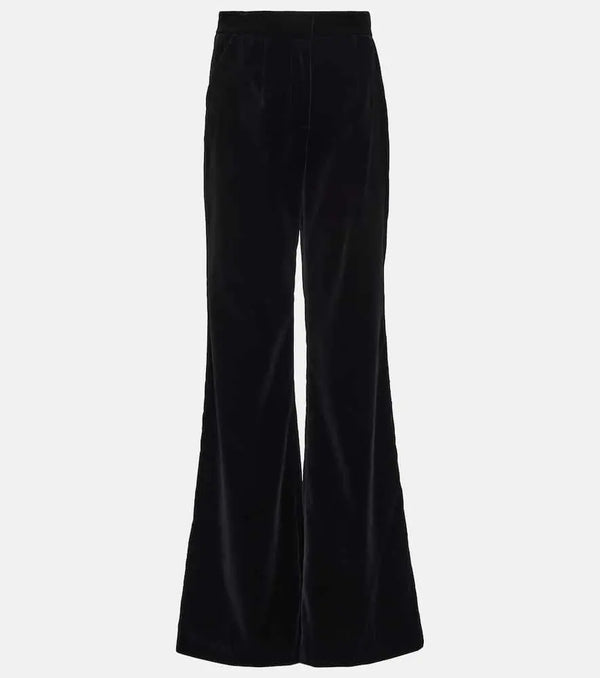 Costarellos Barine cotton velvet straight pants | LYBSTORE