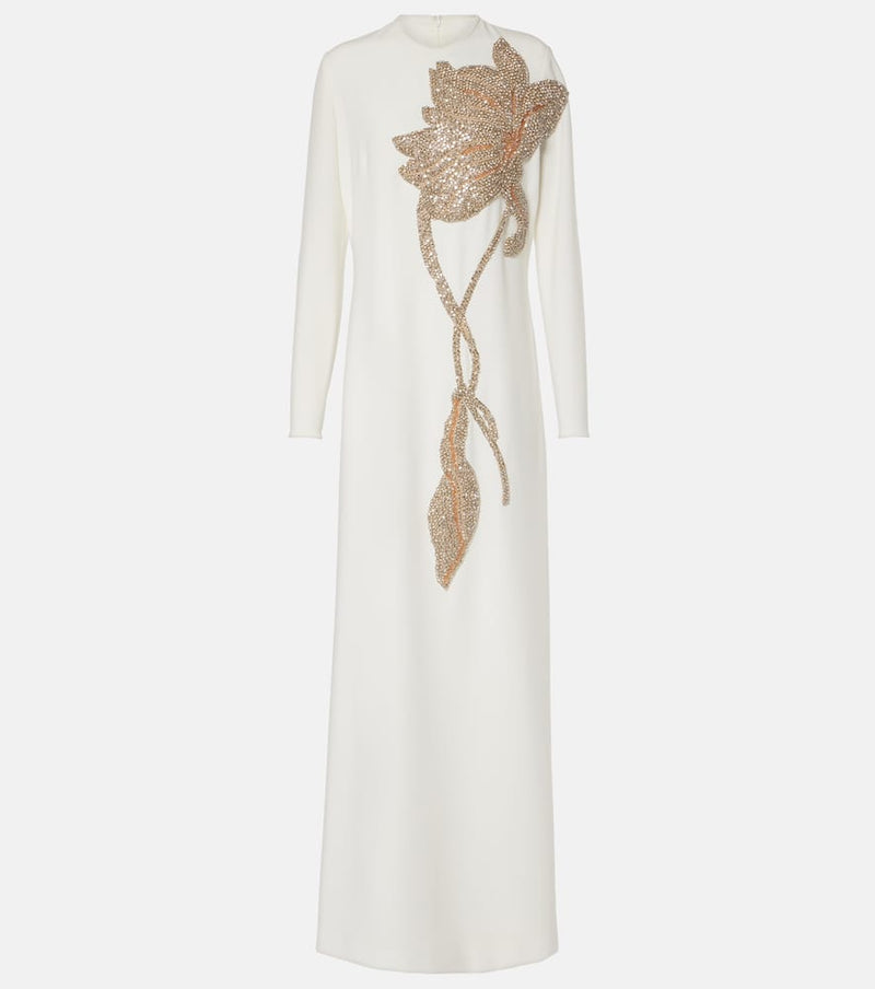 Costarellos Embellished crêpe gown