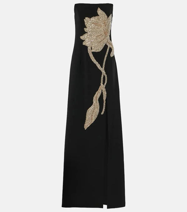 Costarellos Fara strapless crêpe gown | LYBSTORE