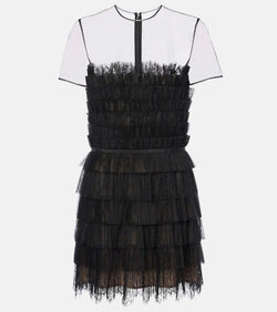 Costarellos Hayla tulle and chantilly lace minidress | LYBSTORE