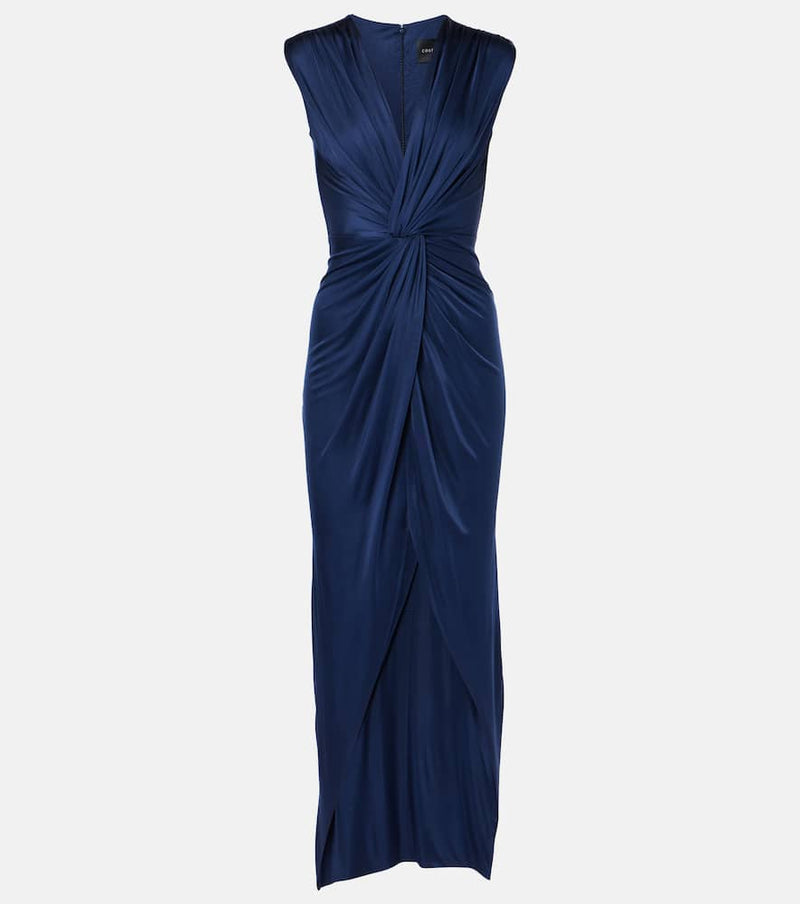 Costarellos Indra gathered jersey gown