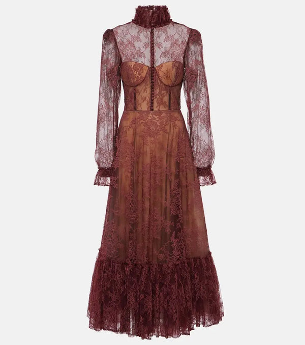 Costarellos Lace maxi gown | LYBSTORE