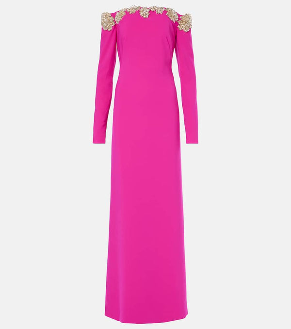 Costarellos Meline embellished crêpe gown