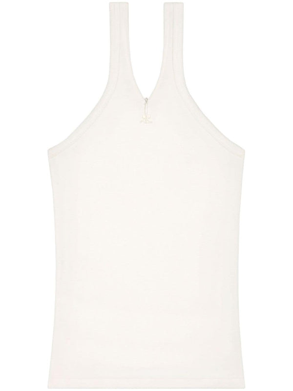 Courrèges Criss Cross Cotton Tank Top