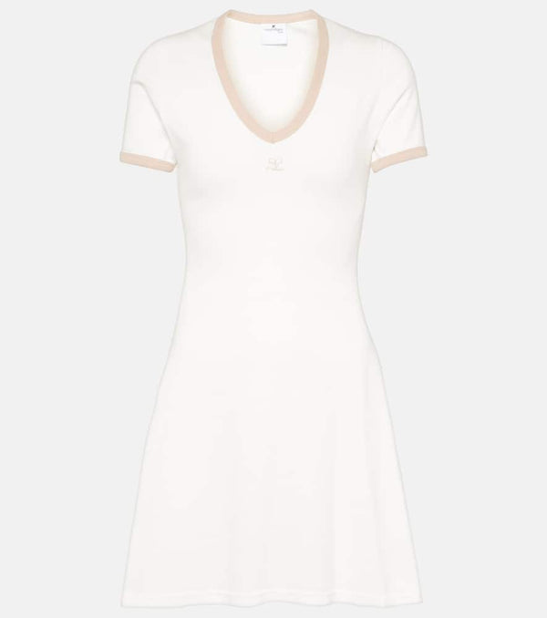 Courrèges Logo cotton minidress