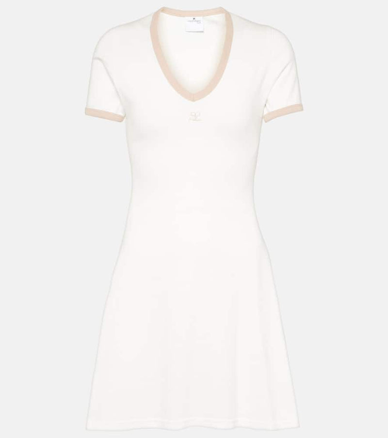 Courrèges Logo cotton minidress