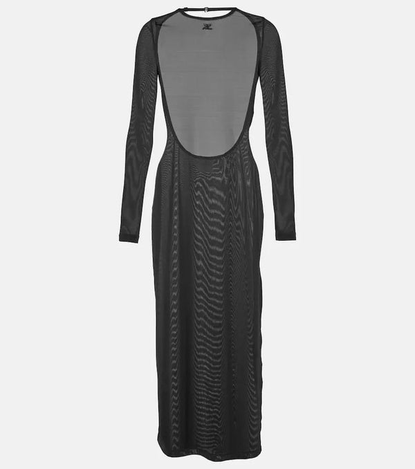 Courrèges Open-back jersey midi dress