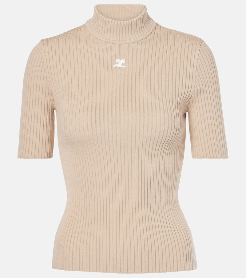 Courrèges Reedition ribbed-knit top