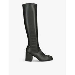 Womens Courreges Reedition square-toe faux-leather knee-high boots