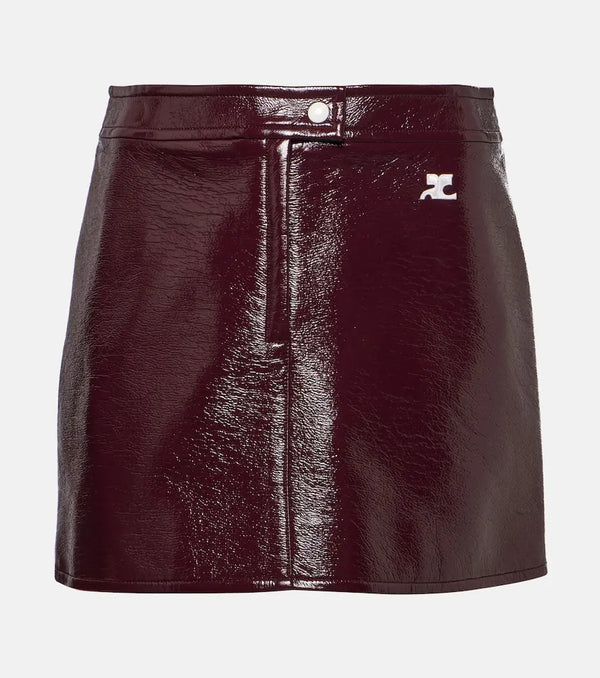 Courrèges Reedition vinyl miniskirt | LYBSTORE