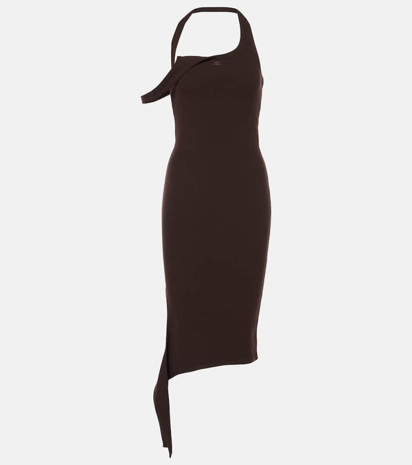 Courrèges Undressed ribbed-knit midi dress