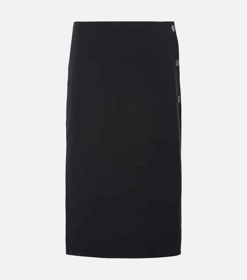 Courrèges Wool-blend midi skirt