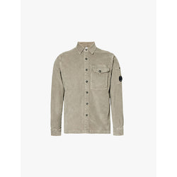 Mens Cp Company Brand-lens corduroy stretch-cotton shirt