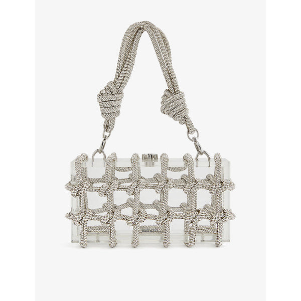 Cult Gaia Bess rhinestone-embellished acrylic shoulder bag | LYBSTORE