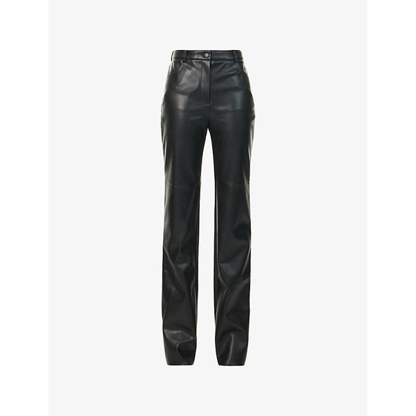 Womens Cult Naked Killa panelled straight-leg faux-leather trousers