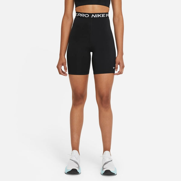 Shorts de 18 cm de tiro alto para mujer Nike Pro 365 - Negro - 50% Poliéster reciclado - 50% materiales sostenibles