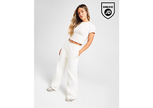 DAILYSZN Wide Leg Joggers White