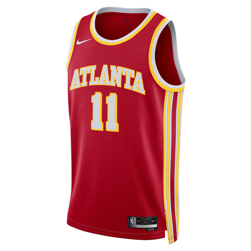 Jersey Nike Dri-FIT de la NBA Swingman para hombre Atlanta Hawks Icon Edition 2022/23 - Rojo