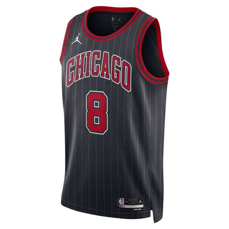 Jersey Jordan Dri-FIT de la NBA Swingman para hombre Chicago Bulls Statement Edition - Negro