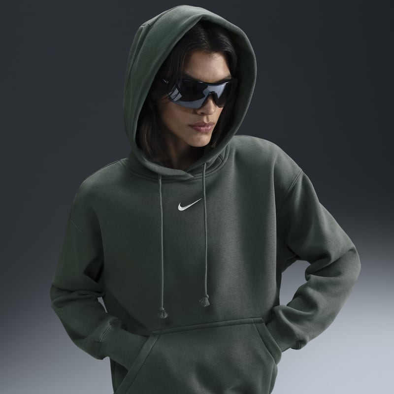 Sudadera con gorro sin cierre oversized para mujer Nike Sportswear Phoenix Fleece - Verde