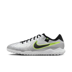 Tacos de fútbol de corte low para pasto sintético (turf) Nike Tiempo Legend 10 Pro - Gris