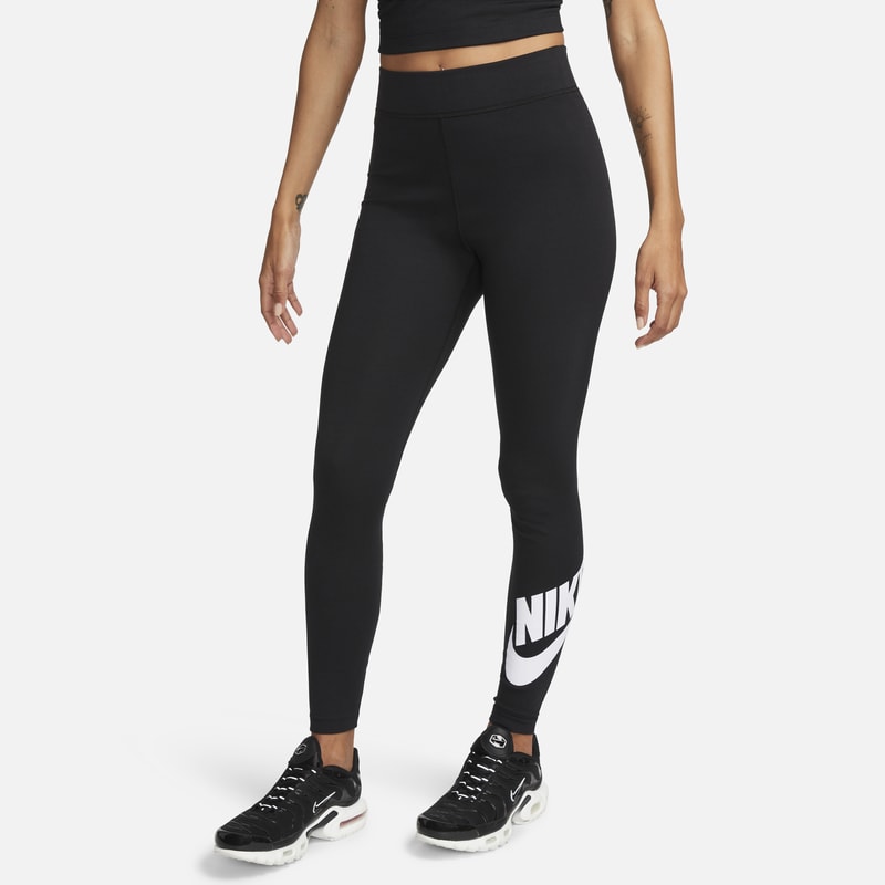 Leggings de cintura alta con gráficos para mujer Nike Sportswear Classics - Negro