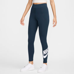 Leggings de cintura alta con gráficos para mujer Nike Sportswear Classics - Azul