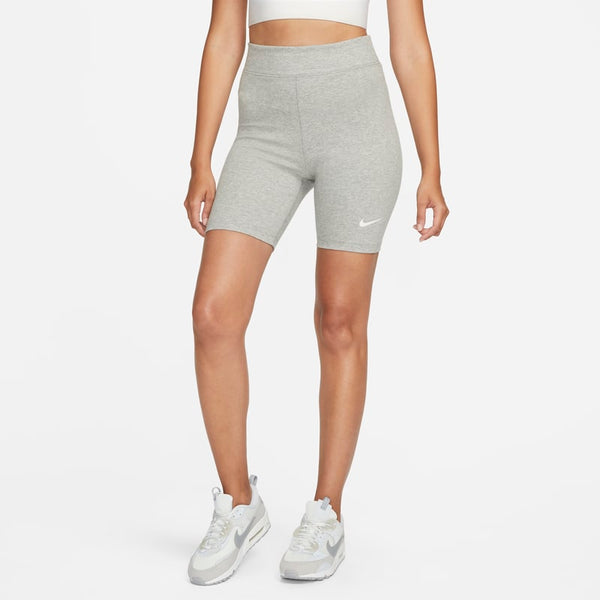 Shorts de ciclismo de tiro alto de 20 cm para mujer Nike Sportswear Classic - Gris