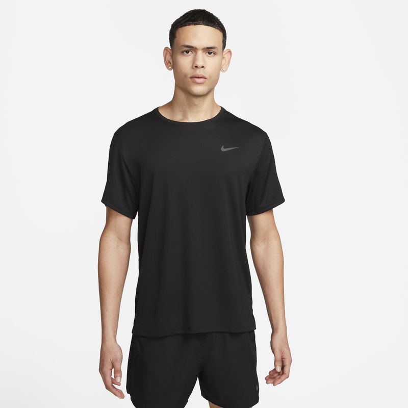 Playera de correr de manga corta Dri-FIT UV para hombre Nike Miler - Negro