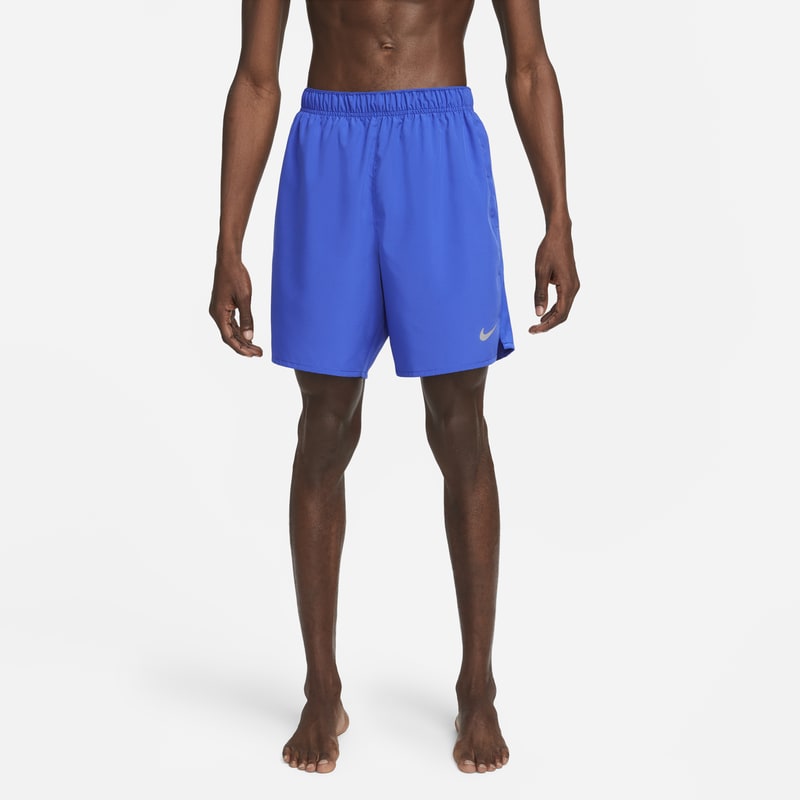 Shorts de correr Dri-FIT de 18 cm sin forro para hombre Nike Challenger - Azul