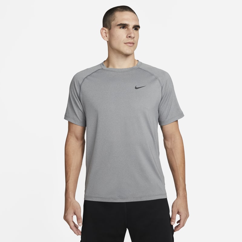 Playera de fitness de manga corta Dri-FIT para hombre Nike Ready - Gris