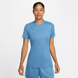 Playera de fútbol de manga corta para mujer Nike Dri-FIT Academy - Azul