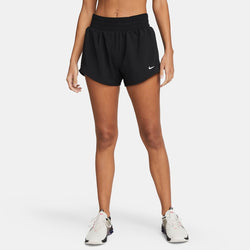 Shorts con forro de ropa interior Dri-FIT de tiro medio de 8 cm para mujer Nike One - Negro