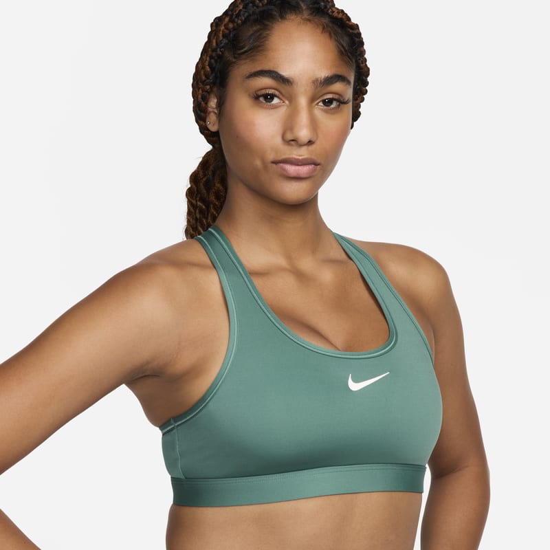 Bra deportivo con almohadillas para mujer Nike Swoosh Medium Support - Verde