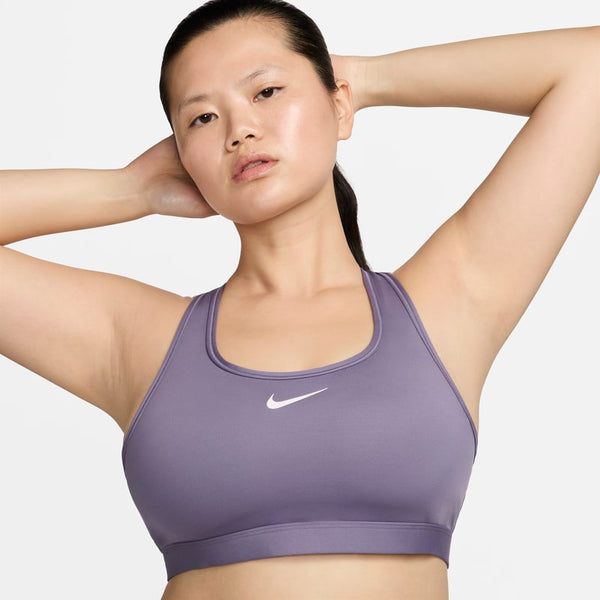 Bra deportivo con almohadillas para mujer Nike Swoosh Medium Support - Morado