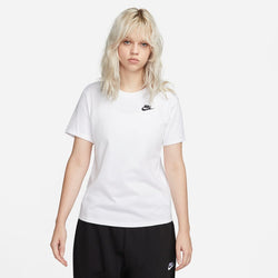 Playera para mujer Nike Sportswear Club Essentials - Blanco