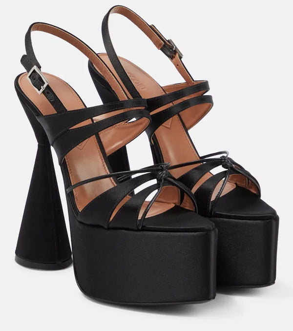 D'Accori Belle satin platform sandals | LYBSTORE