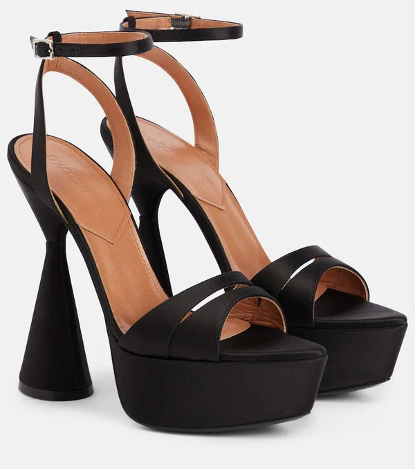 D'Accori Skye satin platform sandals | LYBSTORE