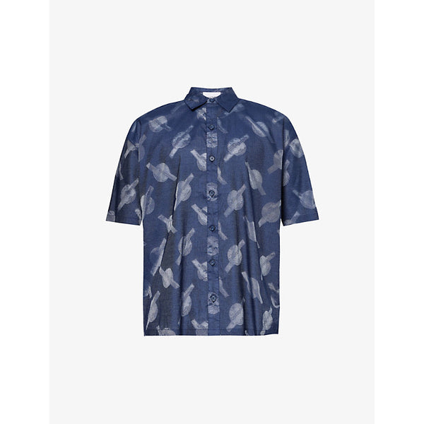  Daily Paper Salim logo-print cotton-blend shirt