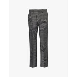 Mens Daily Paper Zuri Trapped two-slip-pockets straight-leg regular-fit woven-blend trousers