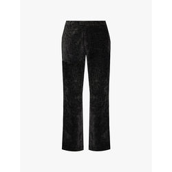 Mens Daily Paper Zuri straight-leg velour trousers