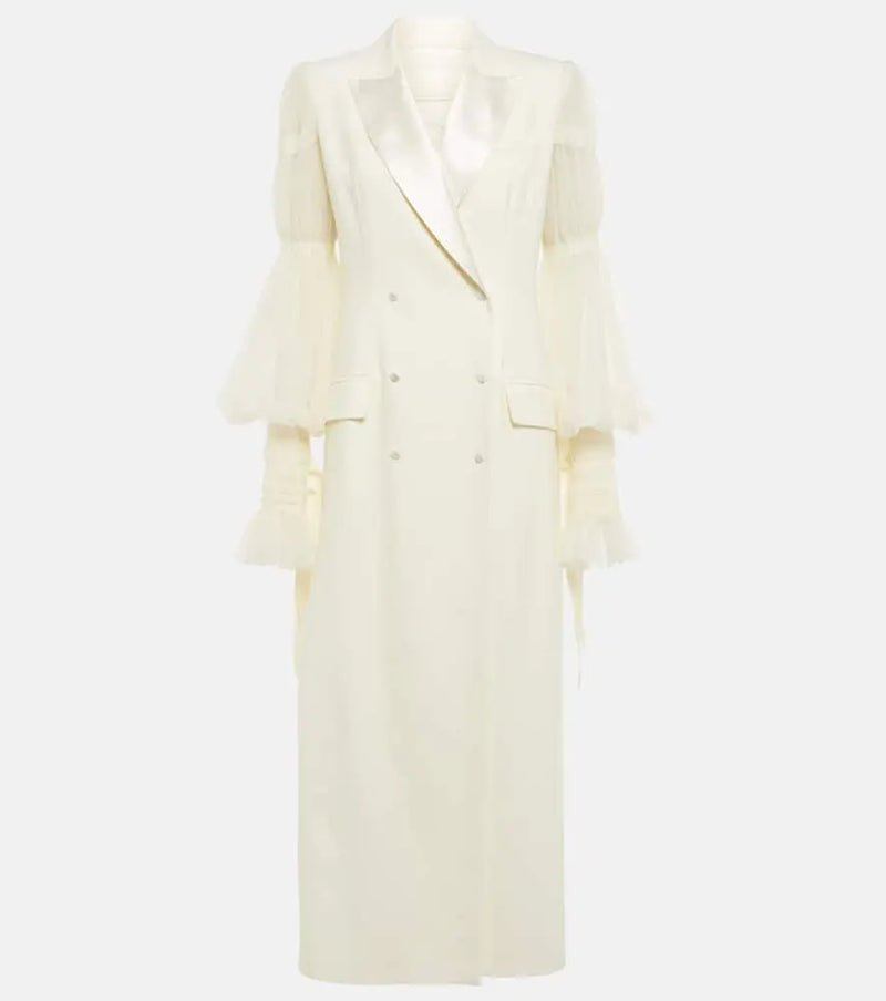 Danielle Frankel Mae embellished silk and wool coat | LYBSTORE