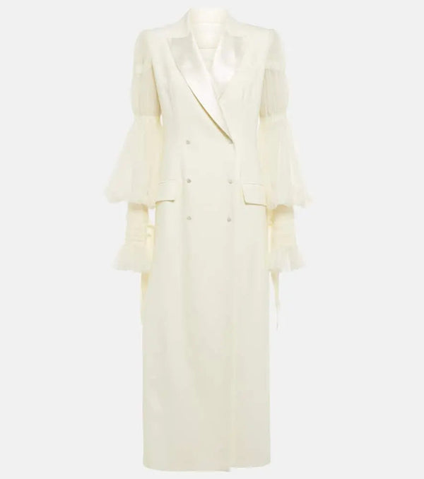 Danielle Frankel Mae embellished silk and wool coat | LYBSTORE