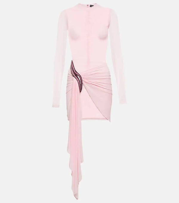 David Koma Asymmetric draped minidress | LYBSTORE